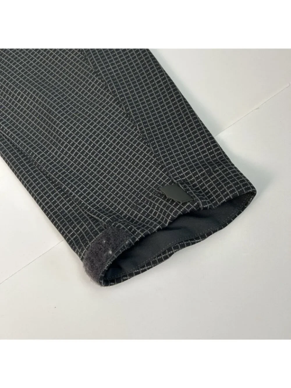 The North Face Black & Grey Check  Fleece Full Zip Softshell Jacket L Summit
